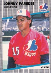 Johnny Paredes 1989 Fleer Baseball Card