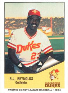 RJ Reynolds 1984 minor league baseball card