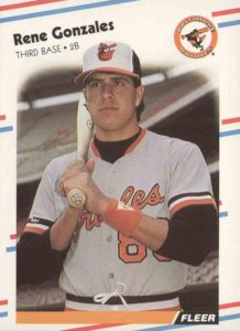 Rene Gonzales 1988 Fleer Baseball Card
