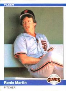 Renie Martin 1984 Fleer Baseball Card