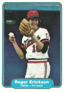 Roger Erickson 1982 Fleer Baseball Card