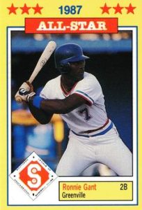 Ron Gant 1987 minor league baseball card