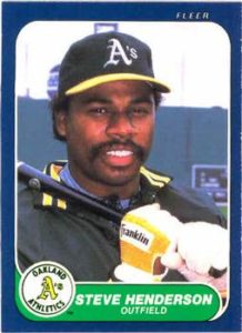 Steve Henderson 1986 Fleer Baseball Card