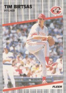 Tim Birtsas 1989 Fleer Baseball Card