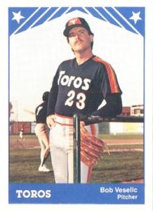 Bob Veselic 1983 minor league baseball card