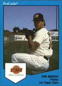 Dan Murphy 1989 minor league baseball card