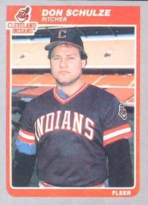 Don Schulze 1985 Fleer Baseball Card