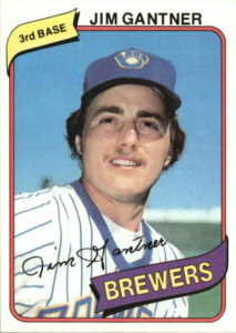 Jim Gantner 1980 Topps Baseball Card