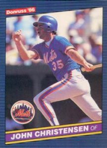 John Christensen 1986 Donruss Baseball Card