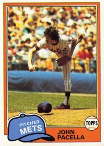 John Pacella 1981 Topps Baseball Card