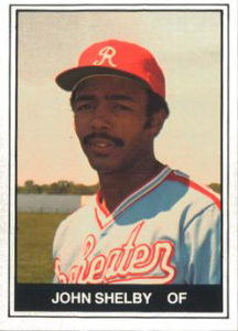 John Shelby 1982 minor league baseball card