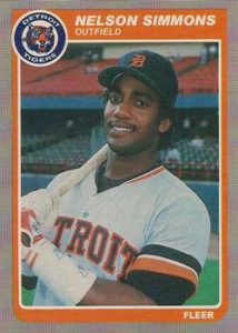 Nelson Simmons 1985 Fleer baseball card