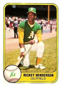 Rickey Henderson 1981 Fleer Baseball Card
