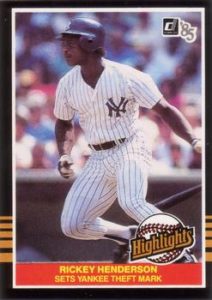 Rickey Henderson 1985 Donruss Baseball Card