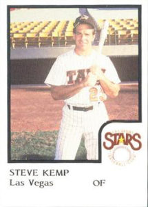 Steve Kemp 1986 minor league baseball card
