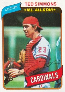 Ted Simmons 1980 Topps Baseball Card