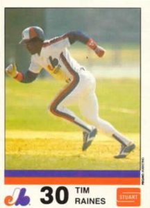 Tim Raines 1983 Stuart Bakery baseball card