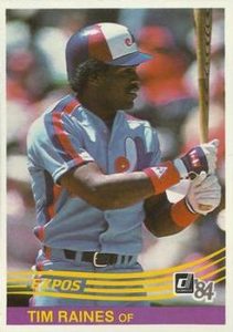 Tim Raines 1984 Donruss Baseball Card