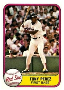 Tony Perez 1981 Fleer Baseball Card