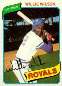 Willie Wilson 1980 Topps Baseball Card