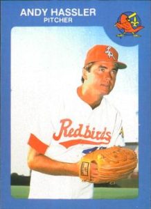 Andy Hassler 1985 minor league baseball card