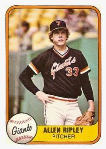 Allen Ripley 1981 Fleer Baseball Card