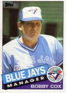 Bobby Cox 1985 Toppps Baseball Card