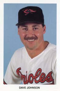 Dave Johnson 1989 Orioles postcard