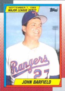 John Barfield 1990 Topps Baseball Card
