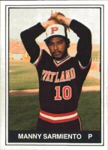 Manny Sarmiento 1982 minor league baseball card