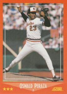 Oswaldo Peraza 1988 Score Baseball Card