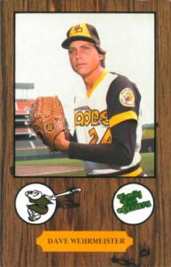 Dave Wehrmeister 1978 Padres baseball card
