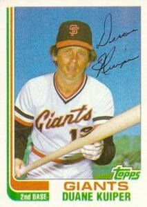 Duane Kuiper 1982 Topps Baseball Card