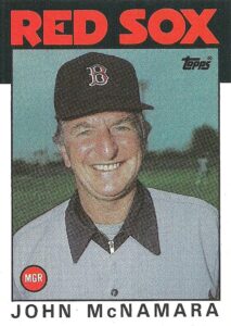 John McNamara 1986 Topps Baseball Card