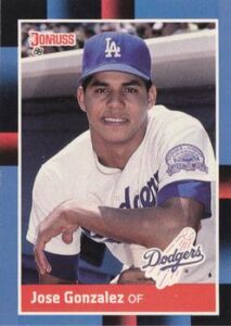 Jose Gonzalez 1988 Donruss baseball card
