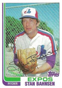 Stan Bahnsen 1982 Topps Baseball Card