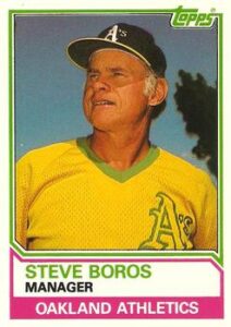 Steve Boros 1983 Topps Baseball Card