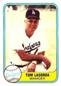 Tommy Lasorda 1981 Fleer Baseball Card
