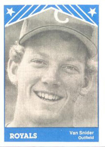 Van Snider 1984 minor league baseball card