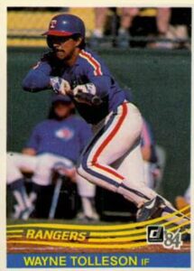 Wayne Tolleson 1984 Donruss Baseball Card