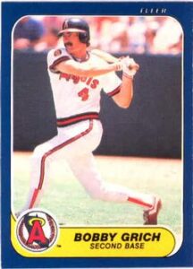 Bobby Grich 1986 Fleer Baseball Card