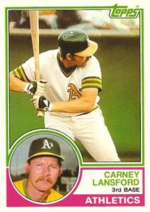 Carney Lansford 1983 Topps Baseball Card