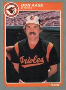 Don Aase 1985 Fleer Baseball Card