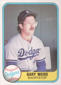 Gary Weiss 1981 Fleer Baseball Card