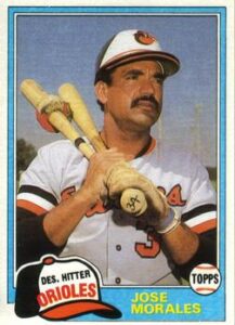 Jose Morales 1981 Topps Baseball card