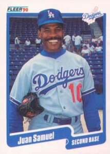 Juan Samuel 1990 Fleer Baseball Card