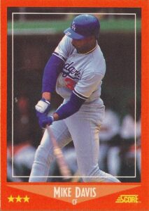 Mike Davis 1988 Score baseball card