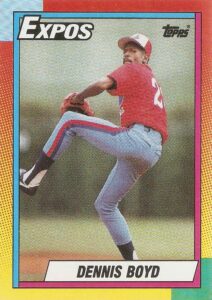 Oil Can Boyd 1990 Topps Baseball Card
