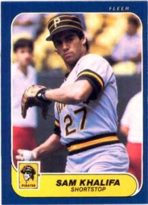 Sammy Khalifa 1986 Fleer Baseball Card