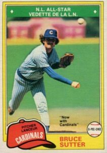 Bruce Sutter 1981 OPC baseball card